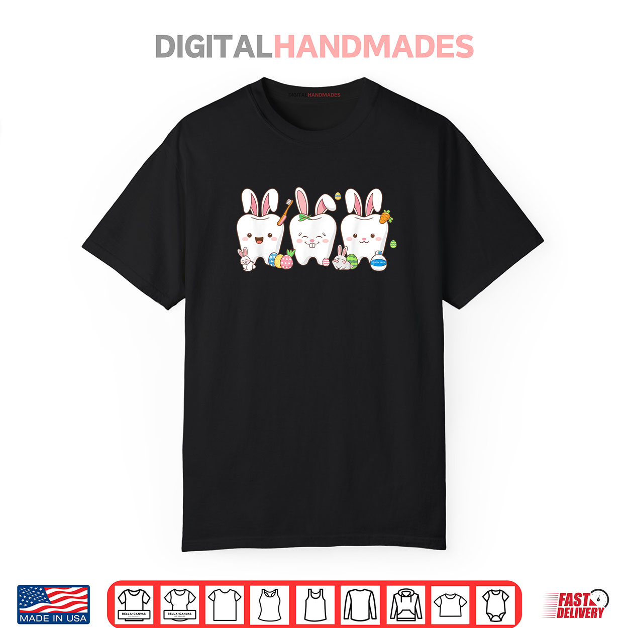 Women Dental Squad Easter Spring Bunny Tooth Dental Crew Shirt Women Dental Squad Easter Spring Bunny Tooth Dental Crew Shirt