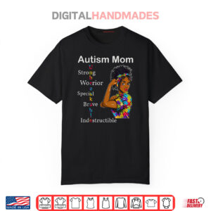 Womens Autism Mom African Unbreakable Autism Awareness Day Shirt