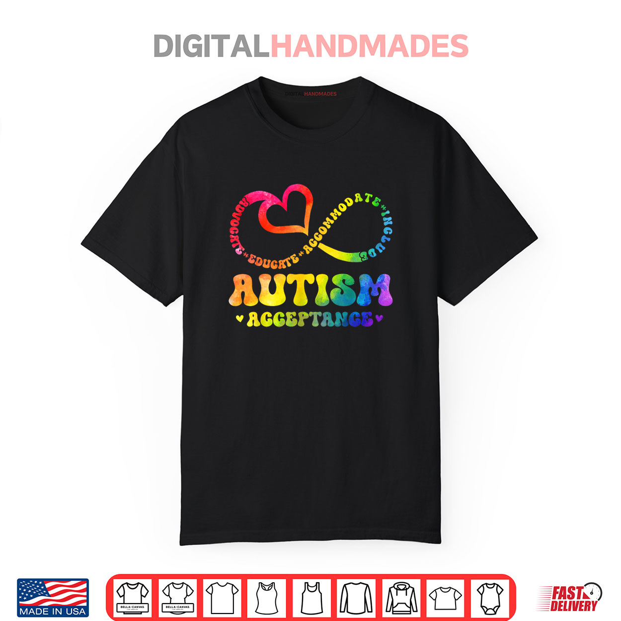 Autism Awareness Shirts Men Women Kids Acceptance Autistic Shirt Autism Awareness Shirts Men Women Kids Acceptance Autistic Shirt
