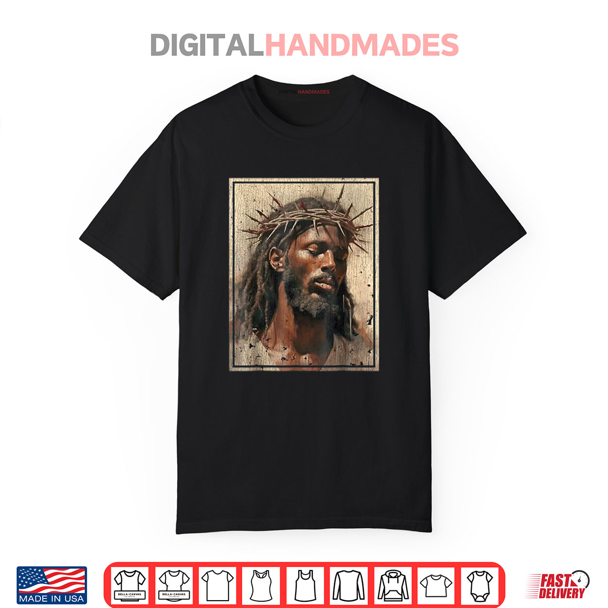 Black Jesus Shirt Face Of Jesus Cross With Crown Of Thorns Shirt Black Jesus Shirt Face Of Jesus Cross With Crown Of Thorns Shirt