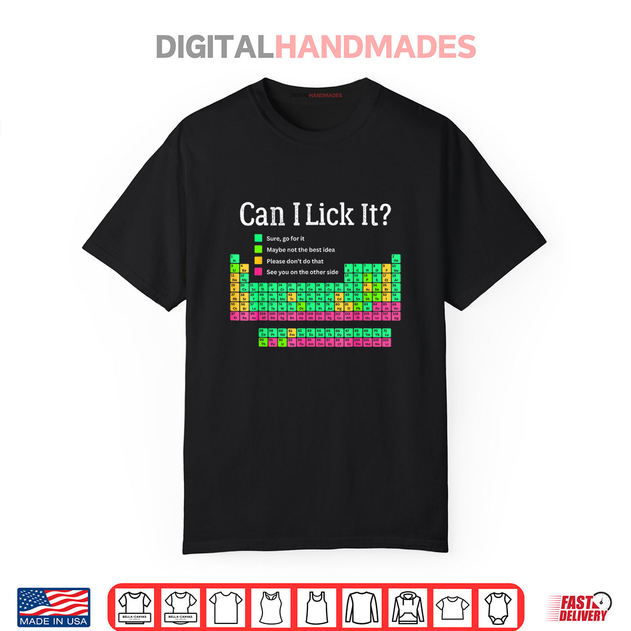 Can I Lick It Periodic Table Teacher Student Kids Shirt Can I Lick It Periodic Table Teacher Student Kids Shirt