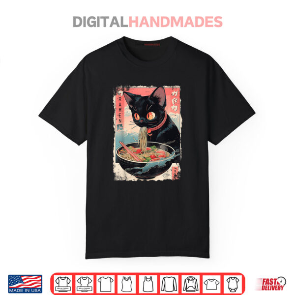 Cat Ramen Noodle Japanese Anime Manga Shirt