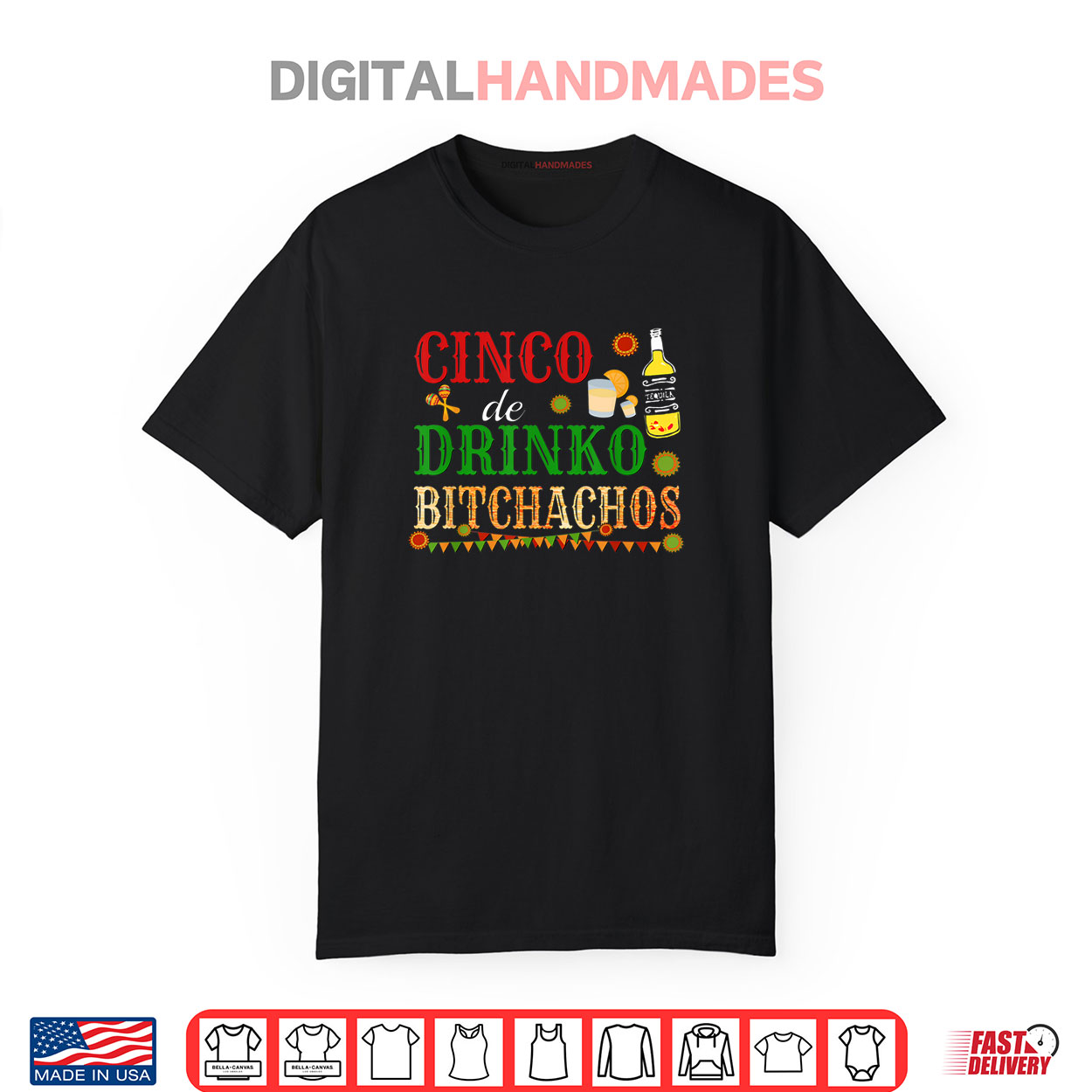 Cinco De Drinko Bitchachos Mens Womens Drinking Shirt Cinco De Drinko Bitchachos Mens Womens Drinking Shirt
