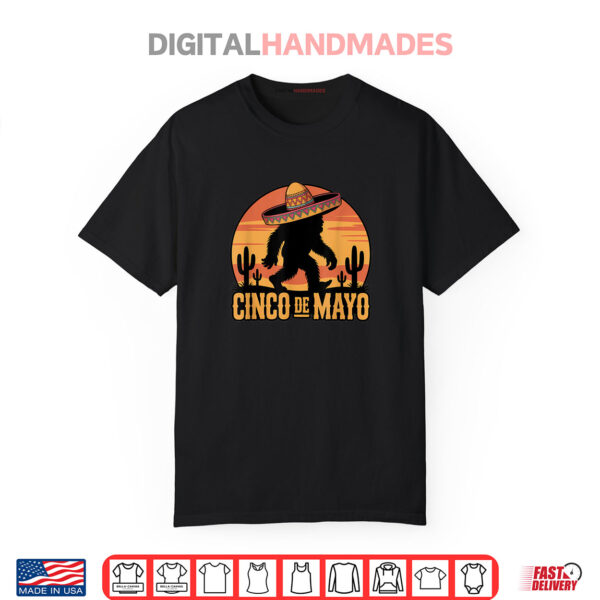 Cinco de Mayo Bigfoot Sombrero Desert Sunset Shirt