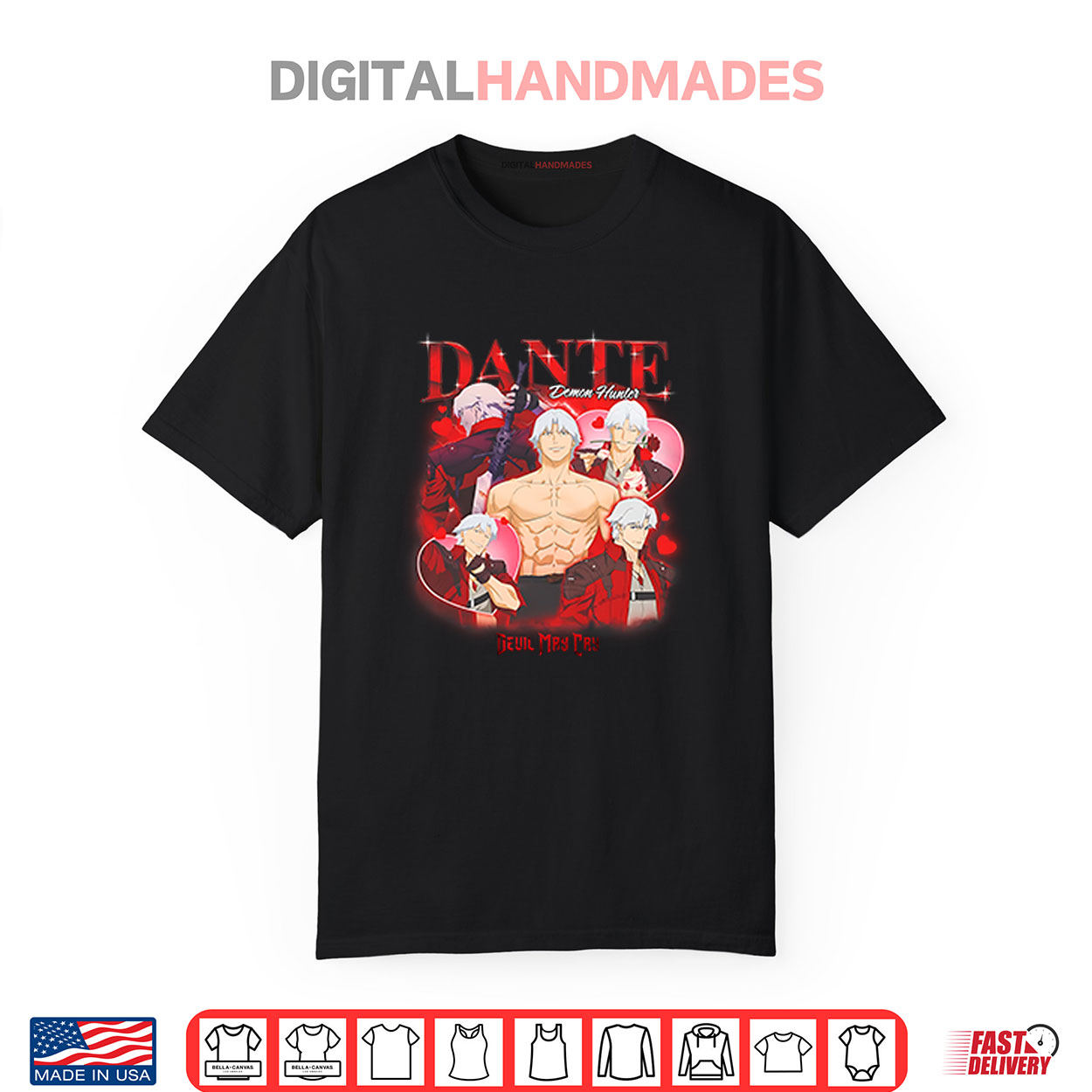 Dante Demon Hunter Devil May Cry Shirt Dante Demon Hunter Devil May Cry Shirt