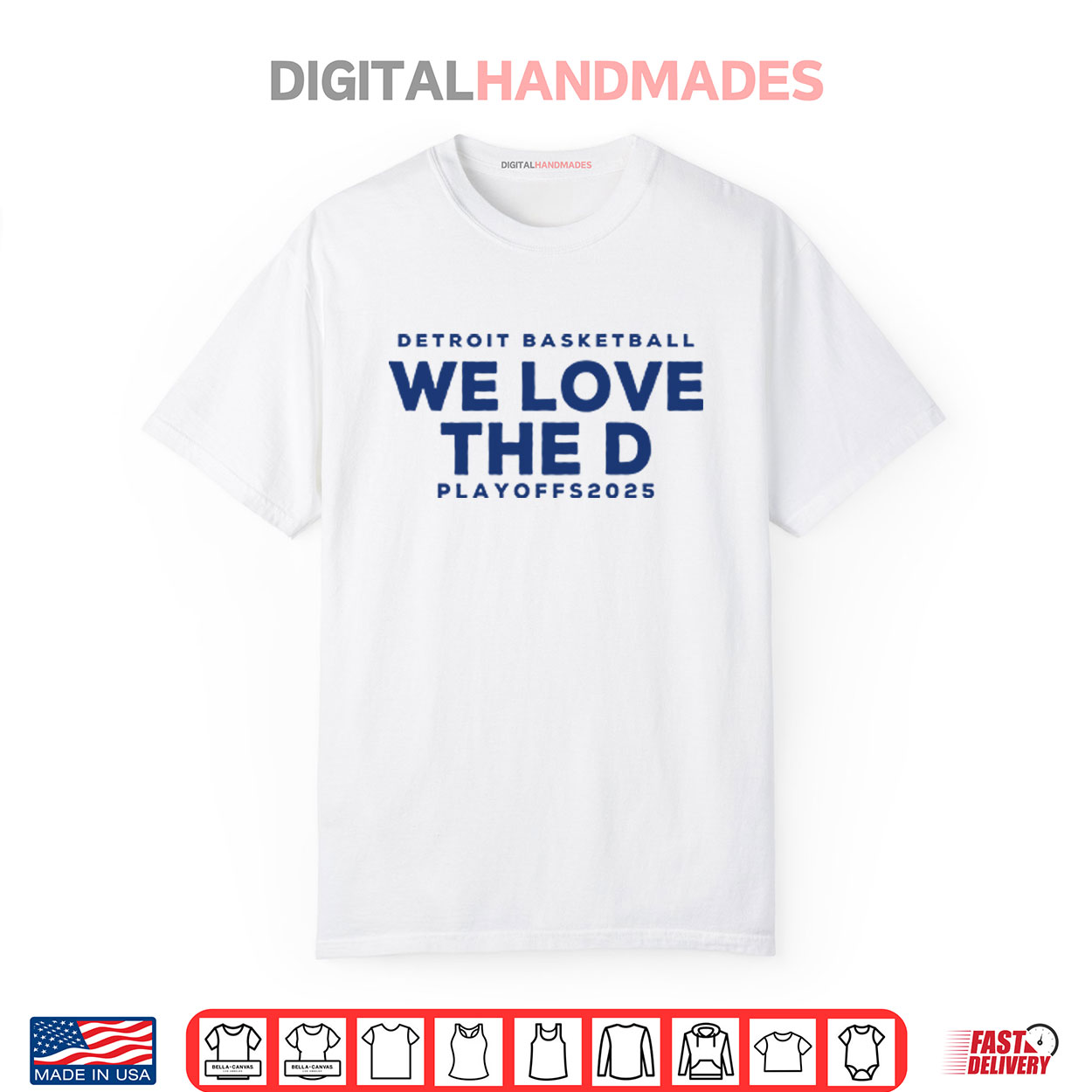 Detroit Basketball Detroit We Love The D Playoffs 2025 Shirt Detroit Basketball Detroit We Love The D Playoffs 2025 Shirt