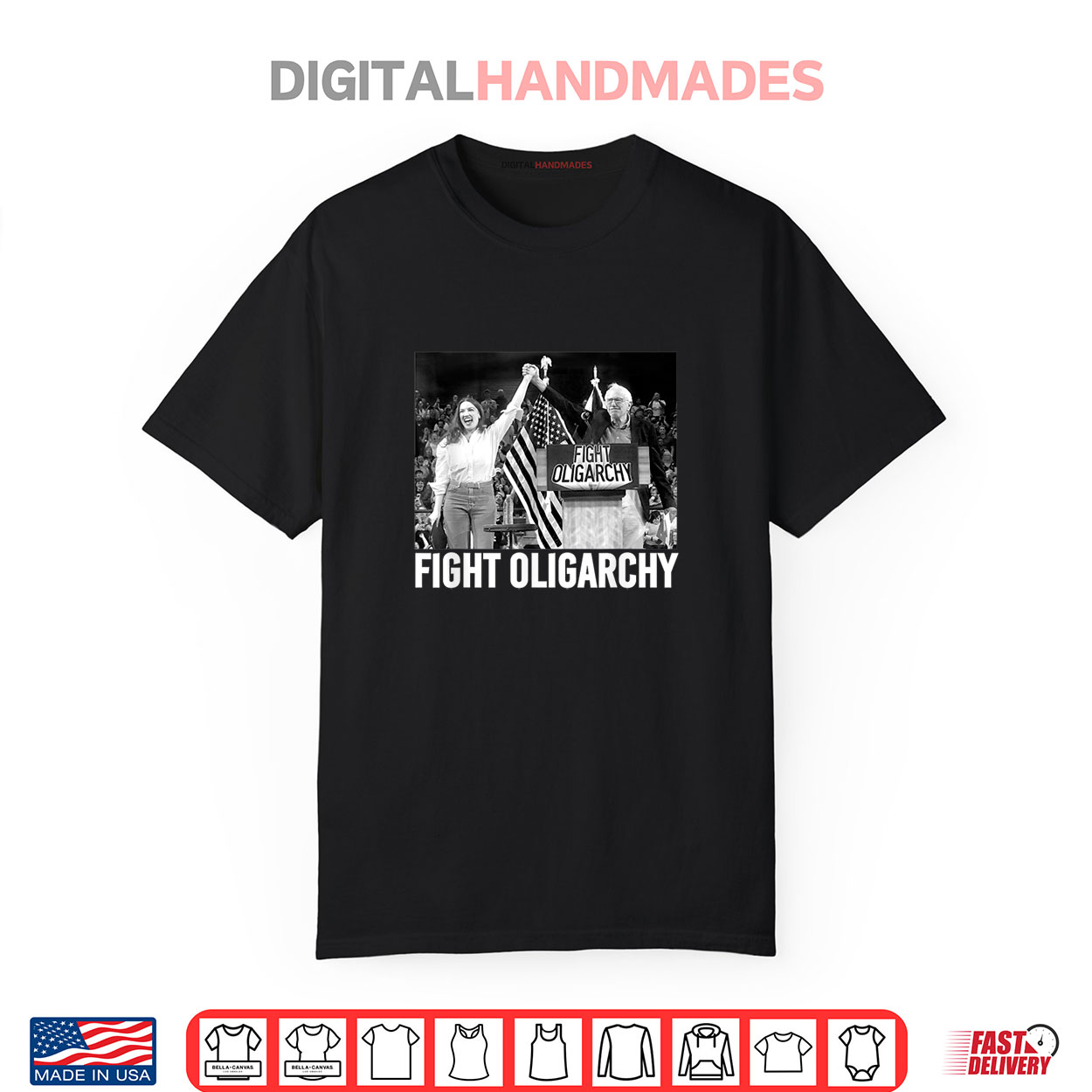 Fight Oligarchy Bernie Sanders And AOC Freedom US Anti Trump Shirt Fight Oligarchy Bernie Sanders And AOC Freedom US Anti Trump Shirt