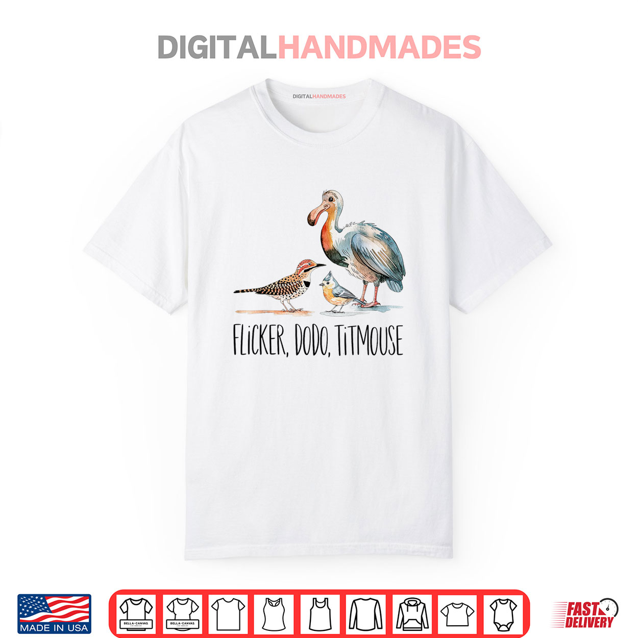 Flicker dodo titmouse Bird Nerd wildlife Bird Lover Shirt Flicker dodo titmouse Bird Nerd wildlife Bird Lover Shirt