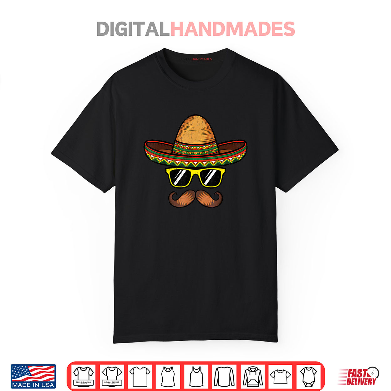 Funny Cinco De Mayo Funny Sombrero Hat with Sunglass Shirt Funny Cinco De Mayo Funny Sombrero Hat with Sunglass Shirt
