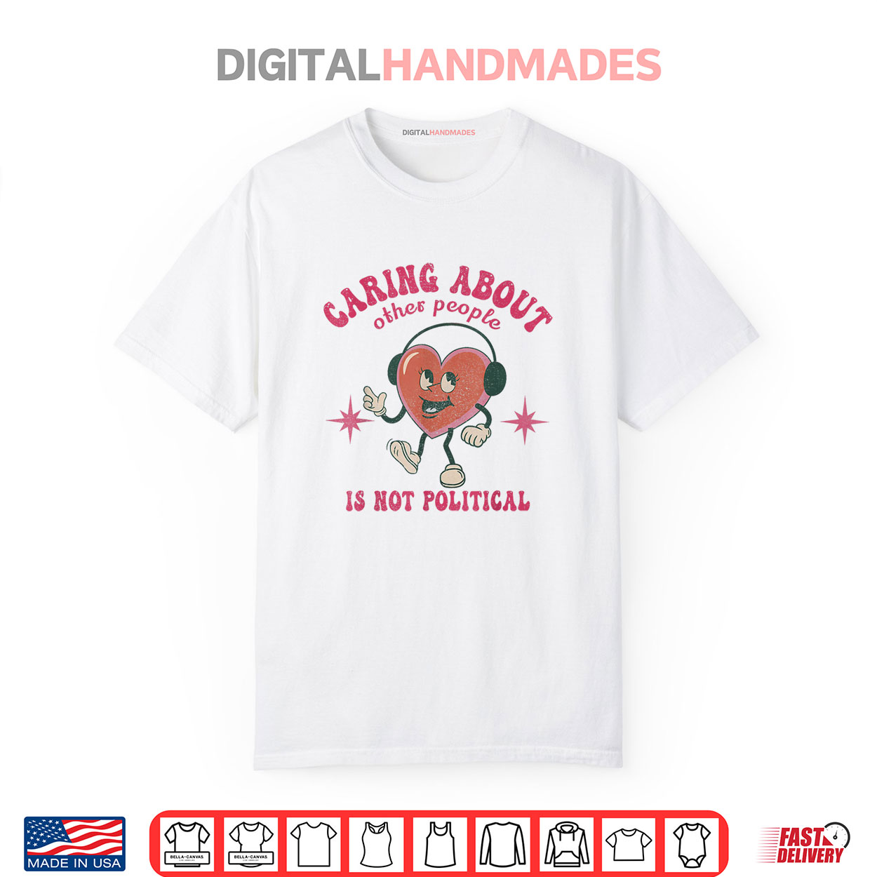 Groovy Retro Caring About Other People Is Not Political Shirt Groovy Retro Caring About Other People Is Not Political Shirt