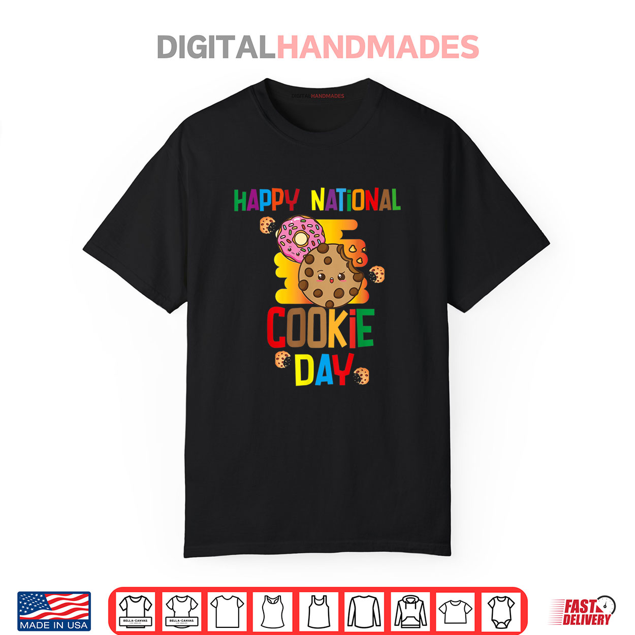 Happy National Cookie Day Chocolate Chip Cookie Shirt Happy National Cookie Day Chocolate Chip Cookie Shirt