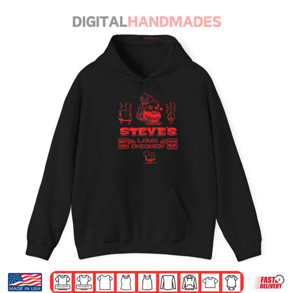 Hoodie A Minecraft Movie Steves Lava Chicken Restaurant Logo Shirt