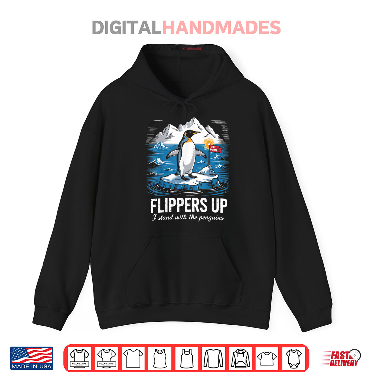 Flippers Up I Stand With Penguins Resist Tariffs Shirt Flippers Up I Stand With Penguins Resist Tariffs Shirt