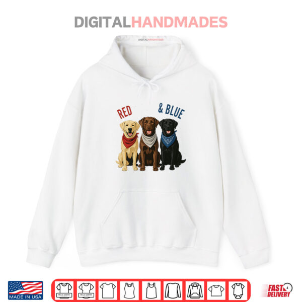 Labrador Retriever Red White And Blue Shirt 2 Hoodie Labrador Retriever Red White And Blue Shirt