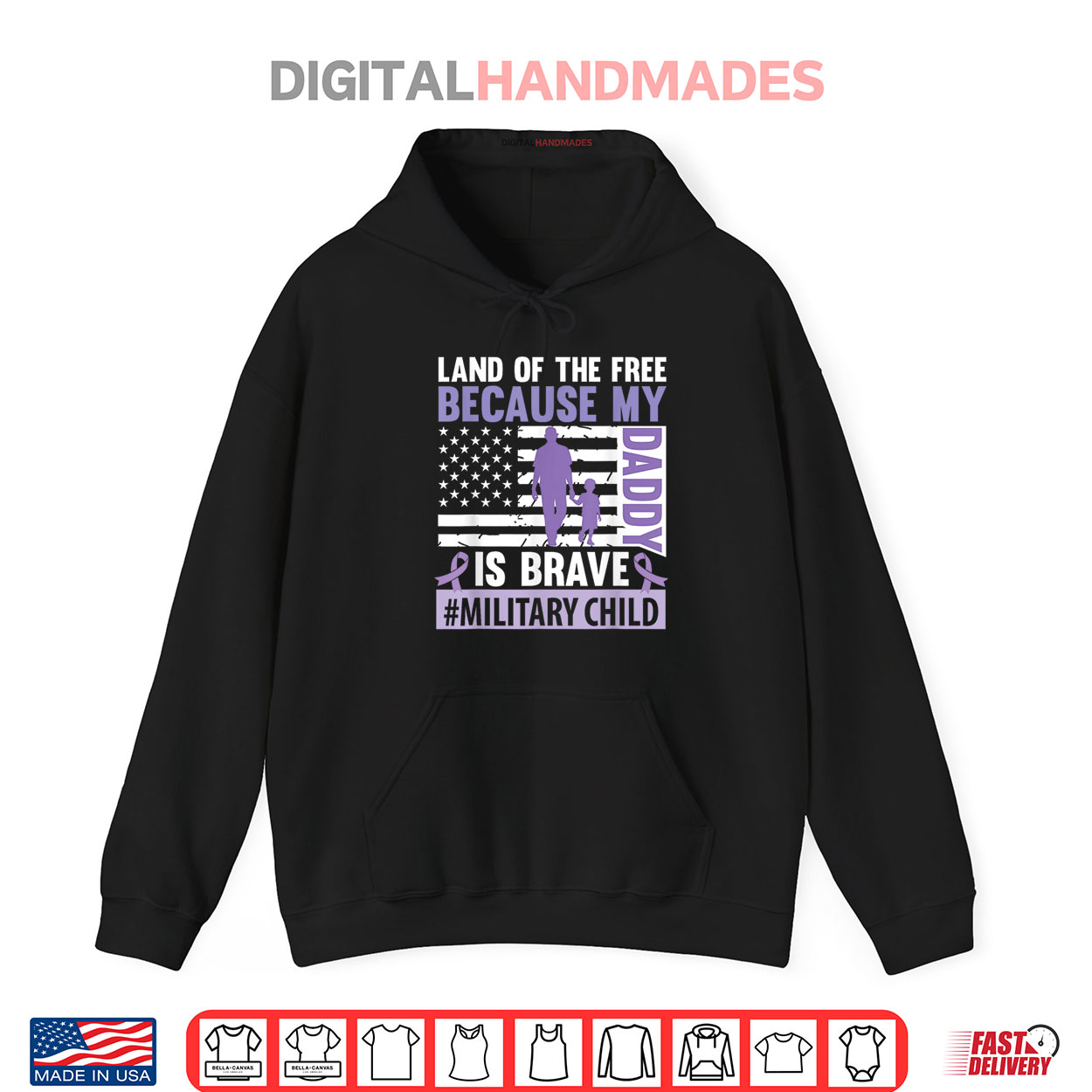 Land The Free Because My Daddy Is Brave Military Child Month Shirt Land The Free Because My Daddy Is Brave Military Child Month Shirt