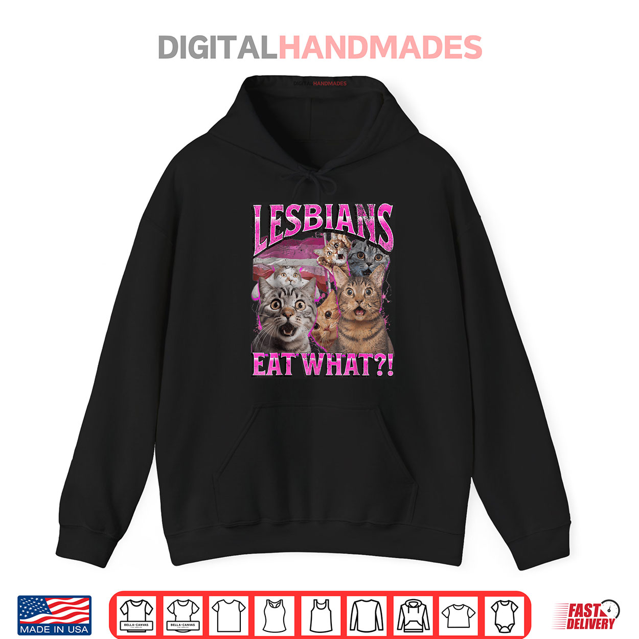 Lesbians Eat What_! Funny Cat Gay Pride LGBTQ Pun Shirt Lesbians Eat What_! Funny Cat Gay Pride LGBTQ Pun Shirt