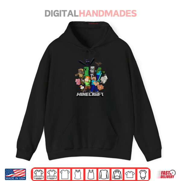 Hoodie Minecraft Heroes Enemies Group Shot Shirt