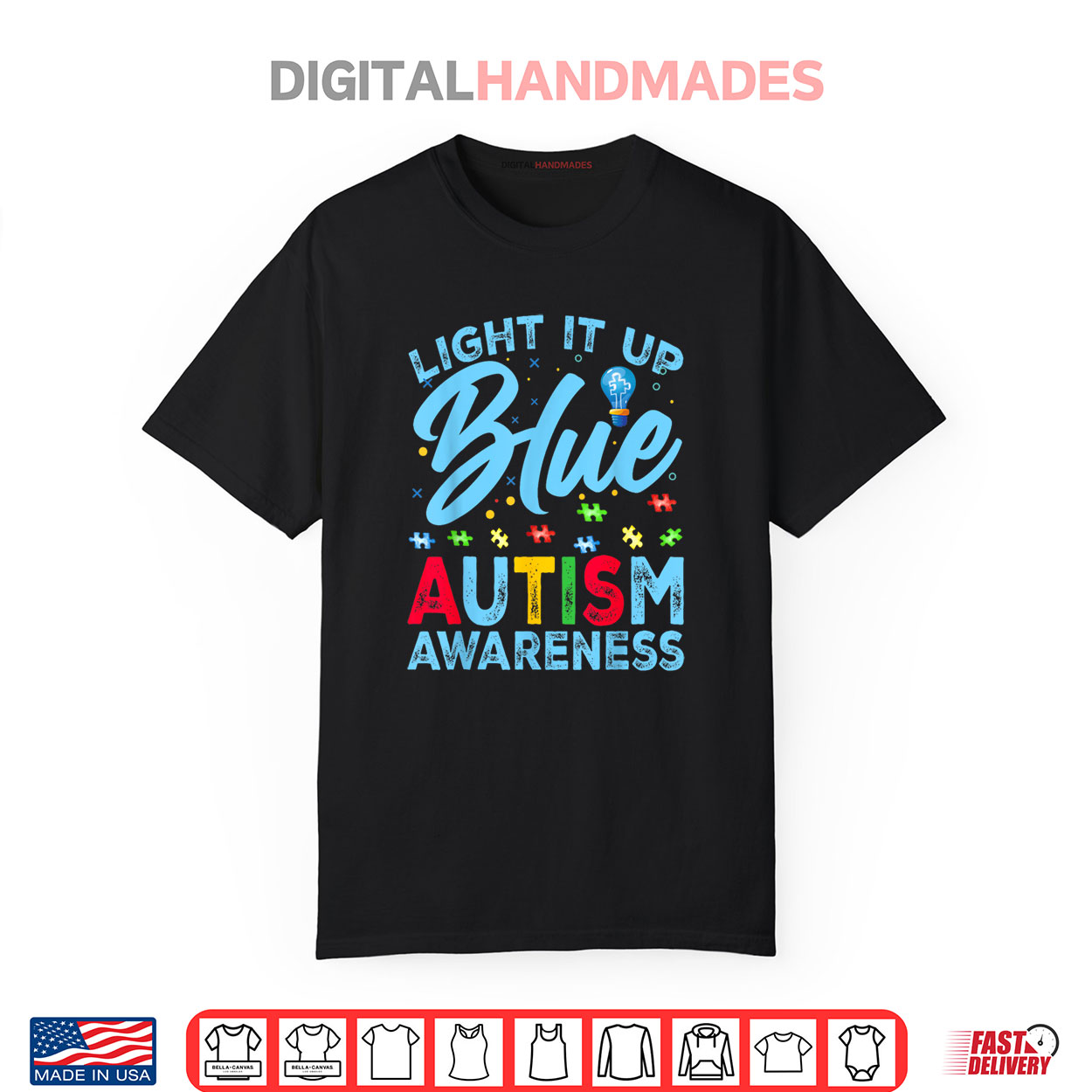 Light It Up Blue Autism Awareness Shirt Light It Up Blue Autism Awareness Shirt