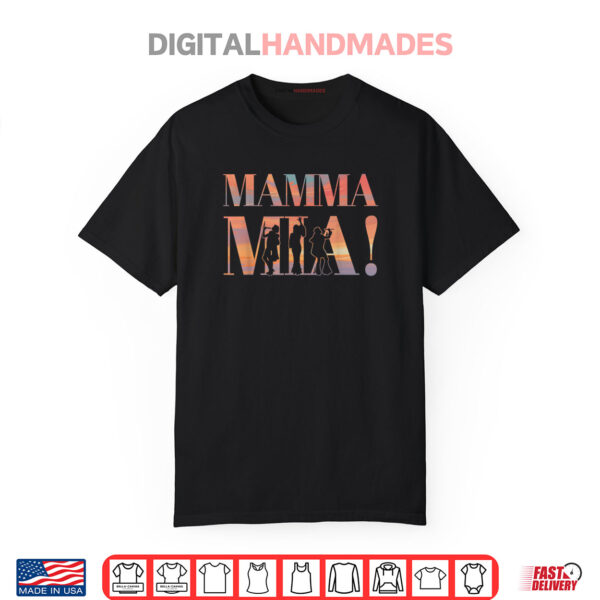 Mamma Mia Retro Disco Dancing Silhouette 70s Vibes Shirt