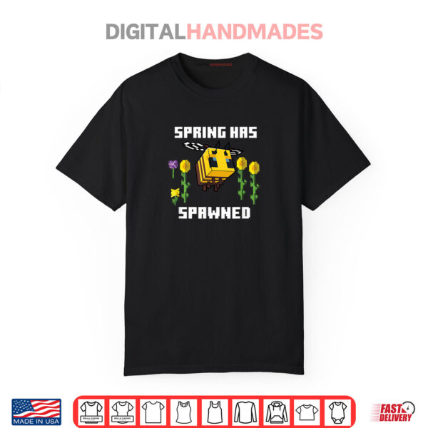 Minecraft Bee Spring Has Spawned Graphic Blocks Shirt
