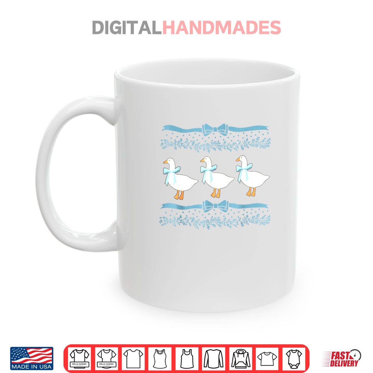 1980s Blue Ribbon Goose With Hearts Shirt 1980s Blue Ribbon Goose With Hearts Shirt