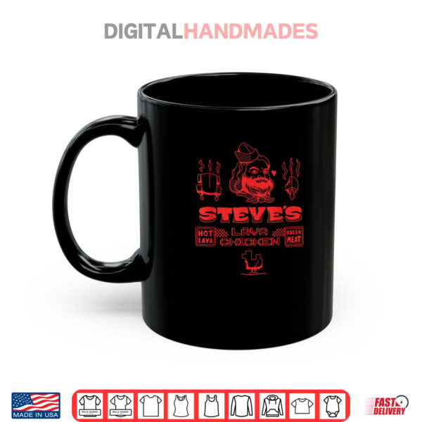 Mug A Minecraft Movie Steves Lava Chicken Restaurant Logo Shirt