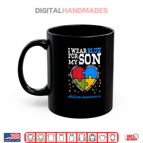 Autism Awareness I Wear Blue For My Son Shirt 3 Mug Autism Awareness I Wear Blue For My Son Shirt
