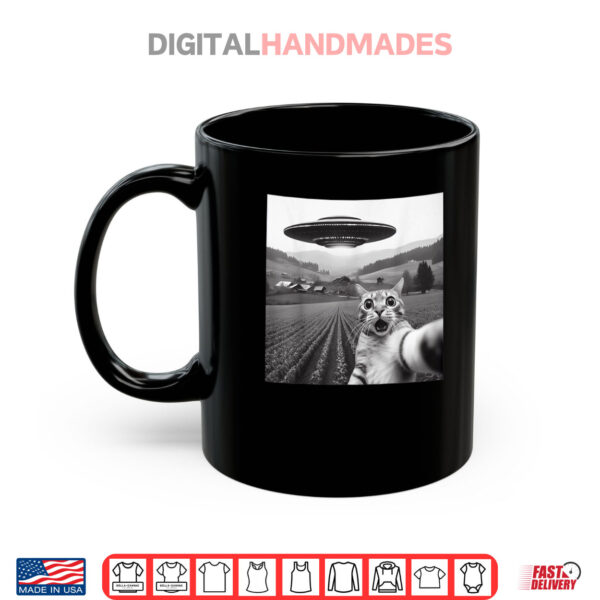 Cat Ramen Noodle Japanese Anime Manga Shirt 3 Mug Cat Selfie With Alien UFO Funny Cat Shirt
