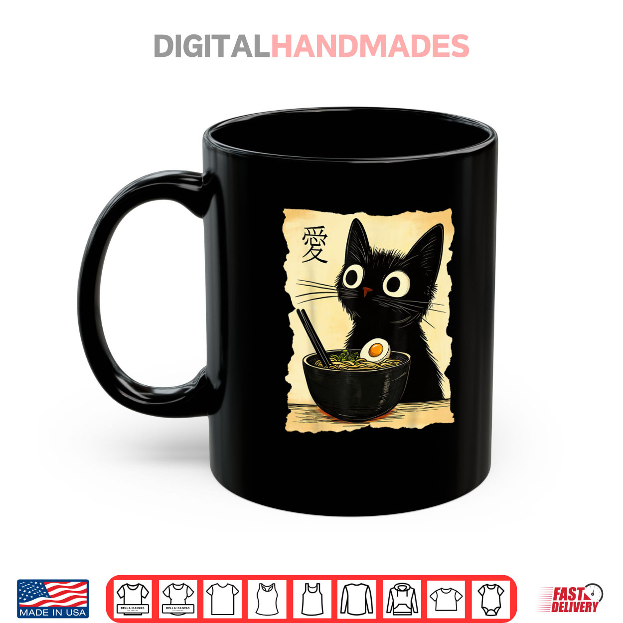 Funny Cat Ramen Graphic Tee Japanese Kawaii Anime Shirt Funny Cat Ramen Graphic Tee Japanese Kawaii Anime Shirt