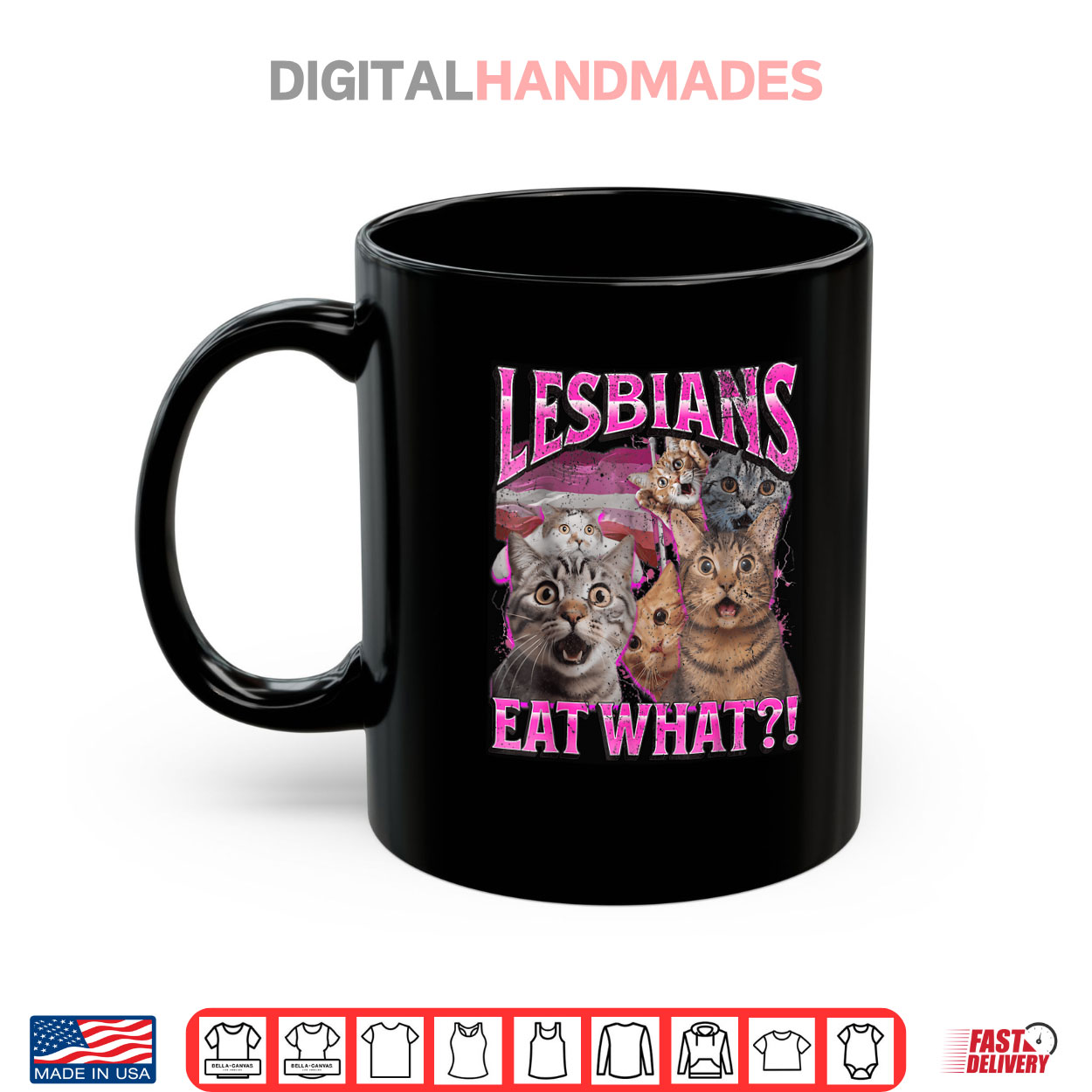 Lesbians Eat What_! Funny Cat Gay Pride LGBTQ Pun Shirt Lesbians Eat What_! Funny Cat Gay Pride LGBTQ Pun Shirt