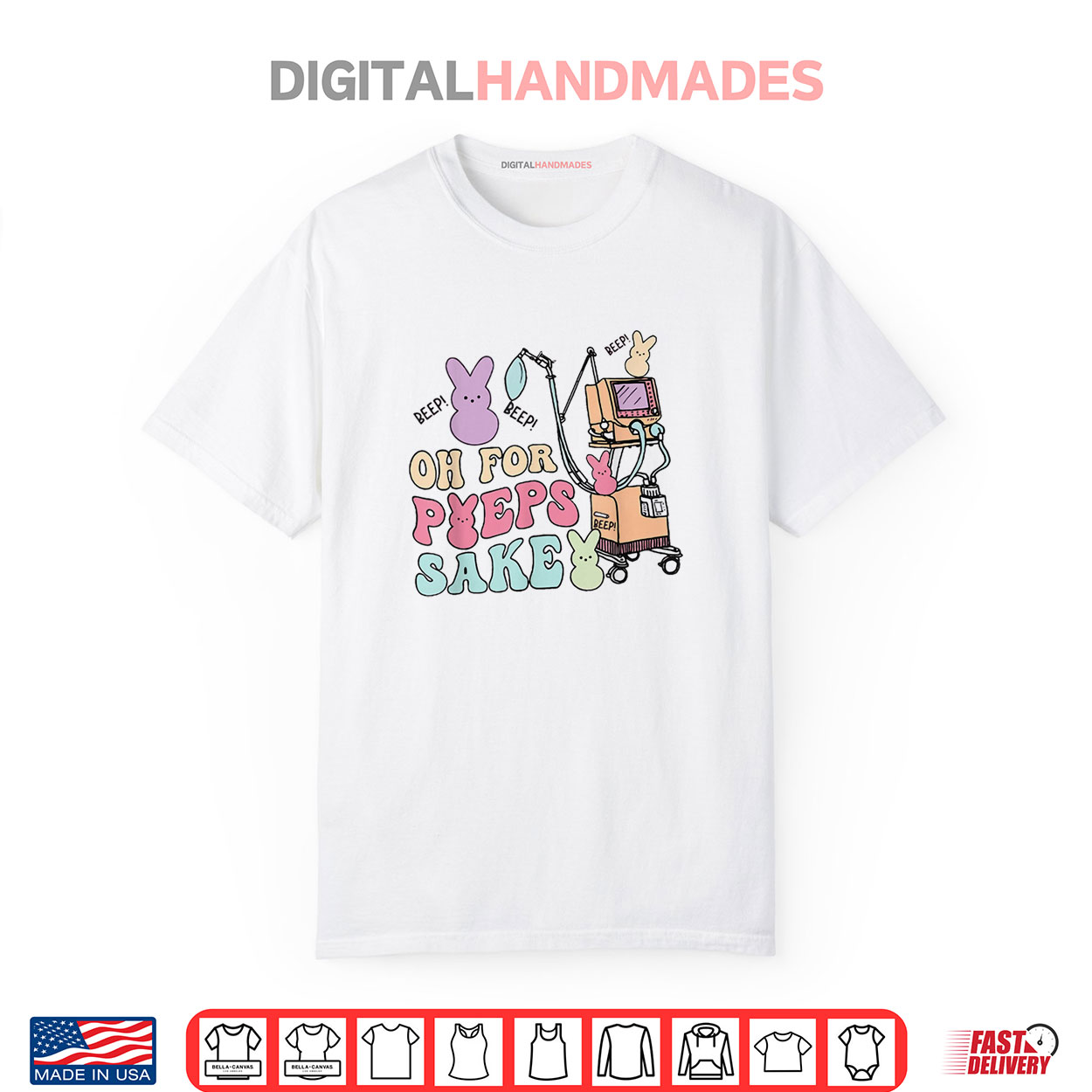 Nurse Easter Med Surg ICU Peds Picu Nurse Spring IV Pump Shirt Nurse Easter Med Surg ICU Peds Picu Nurse Spring IV Pump Shirt