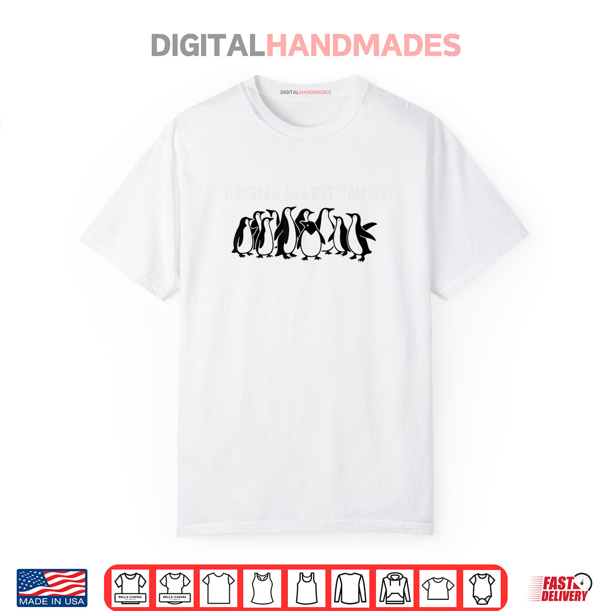 Penguins Protest Against Tariffs Funny Penguin Tariff Shirt Penguins Protest Against Tariffs Funny Penguin Tariff Shirt