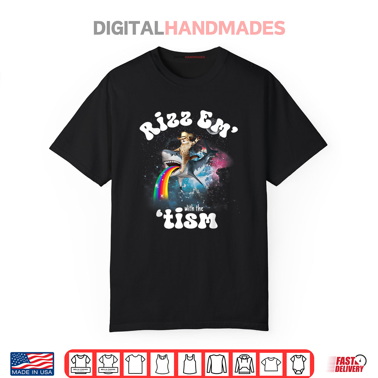 Rizz Em With The Tism Funny Meme Y2K Cat Autism Awareness Shirt Rizz Em With The Tism Funny Meme Y2K Cat Autism Awareness Shirt