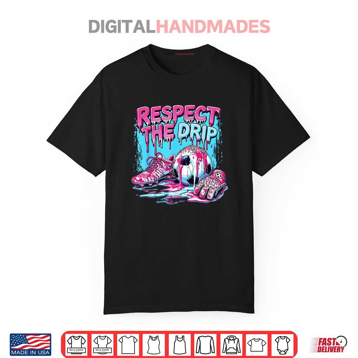 Soccer Ice Cream Sprinkles Theme Youth Respect The Drip Kids Shirt Soccer Ice Cream Sprinkles Theme Youth Respect The Drip Kids Shirt