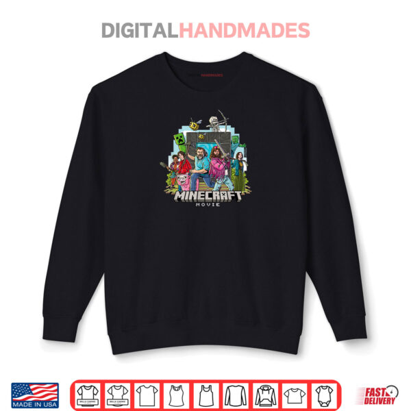 Sweatshirt A Minecraft Movie Main Characters Group Shot Cartoon Style Shirt