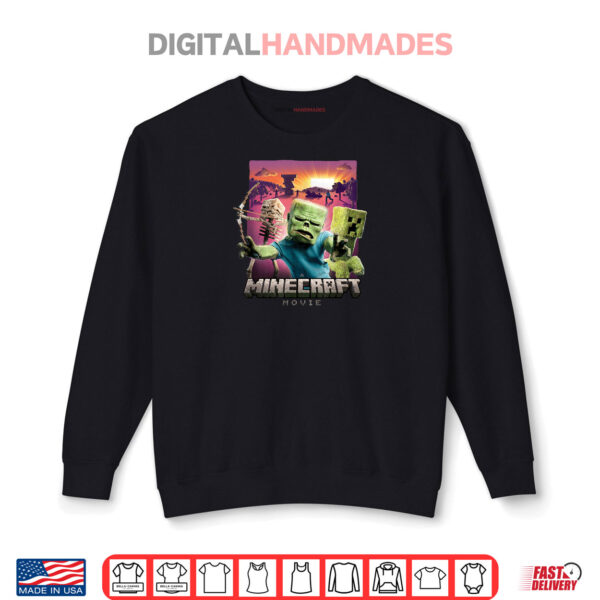 Sweatshirt A Minecraft Movie Skeleton Zombie Creeper Group Portrait Shirt