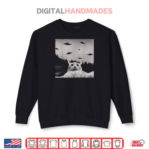 Alien UFO Funny Cat Shirt 1 Sweatshirt Alien UFO Funny Cat Shirt