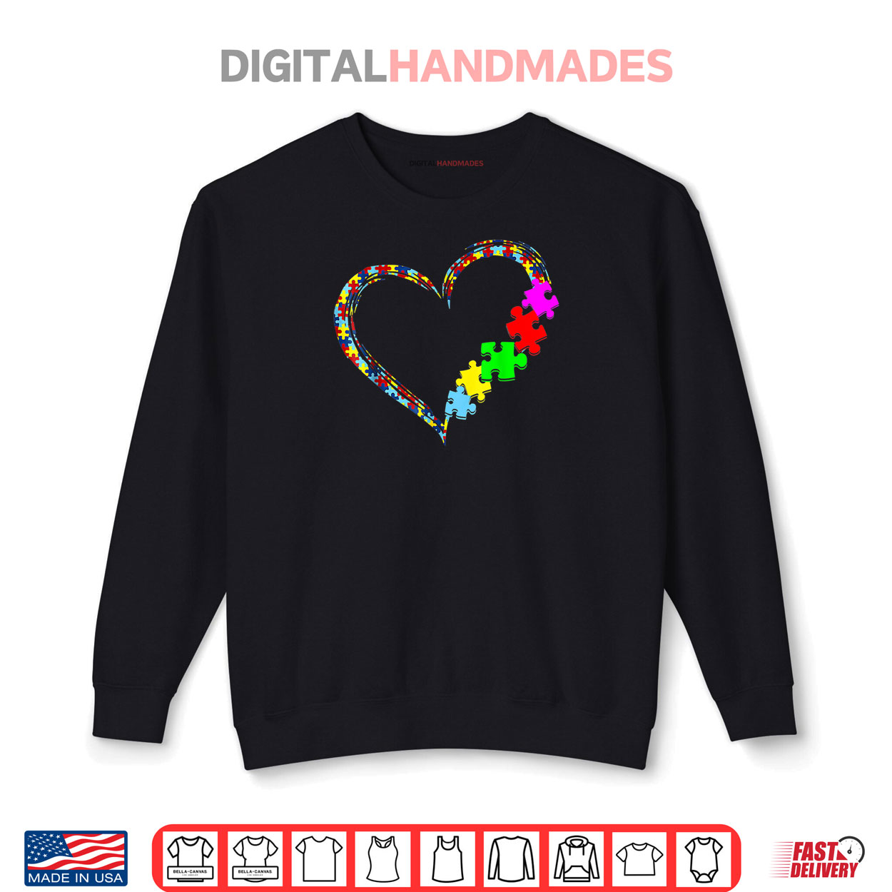 Autism Awareness Love Heart Puzzle Piece Gift Men Women Shirt Autism Awareness Love Heart Puzzle Piece Gift Men Women Shirt