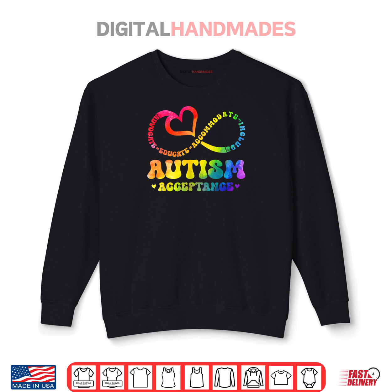 Autism Awareness Shirts Men Women Kids Acceptance Autistic Shirt Autism Awareness Shirts Men Women Kids Acceptance Autistic Shirt