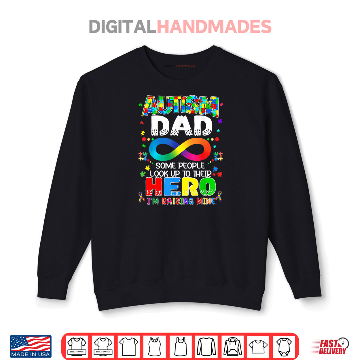 Autism Dad Raising Hero Groovy Father Autism Awareness Shirt Autism Dad Raising Hero Groovy Father Autism Awareness Shirt