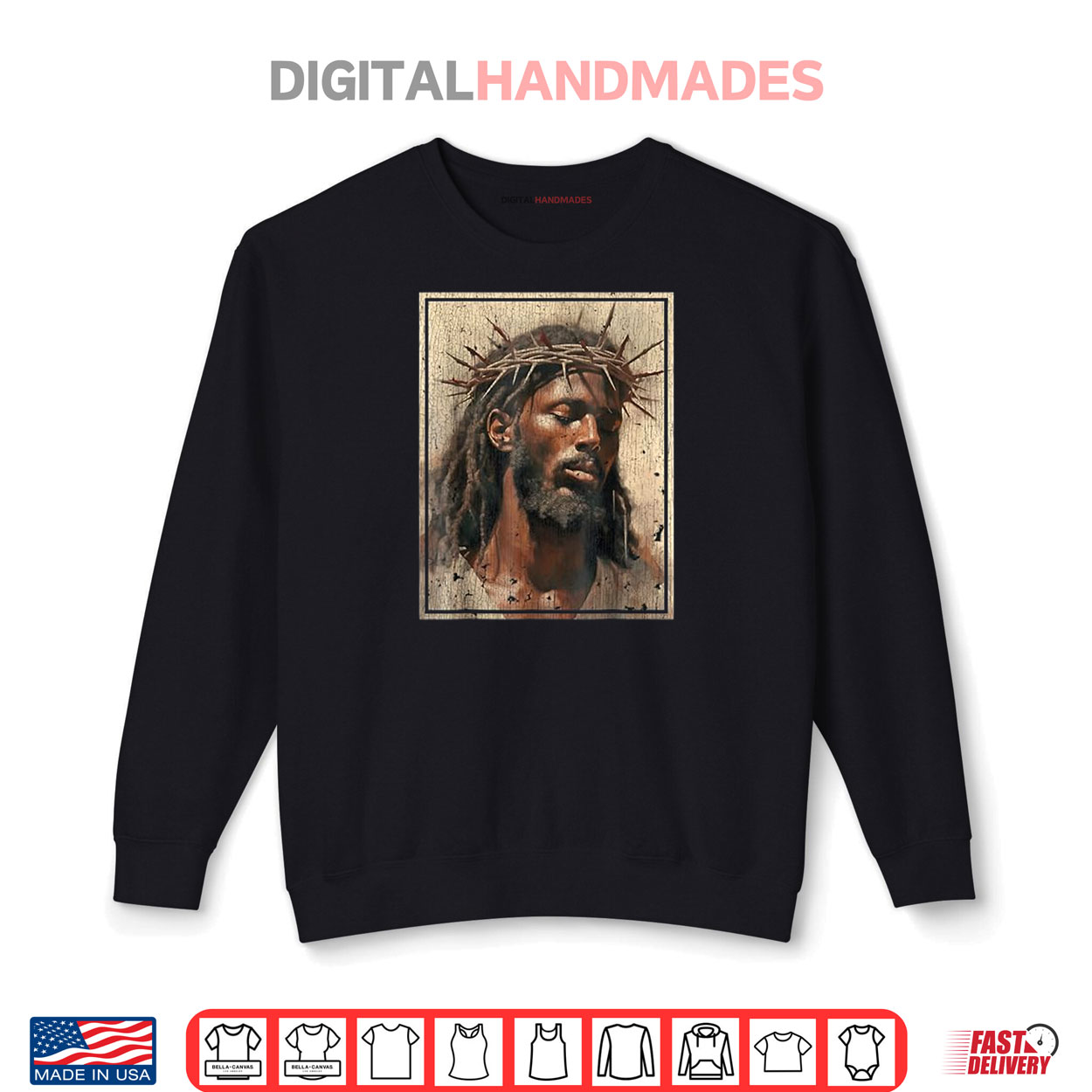 Black Jesus Shirt Face Of Jesus Cross With Crown Of Thorns Shirt Black Jesus Shirt Face Of Jesus Cross With Crown Of Thorns Shirt