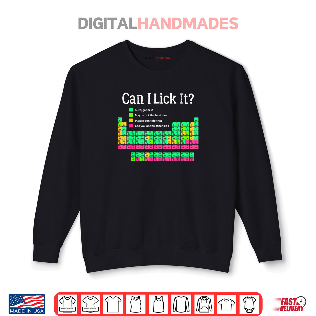 Can I Lick It Periodic Table Teacher Student Kids Shirt Can I Lick It Periodic Table Teacher Student Kids Shirt