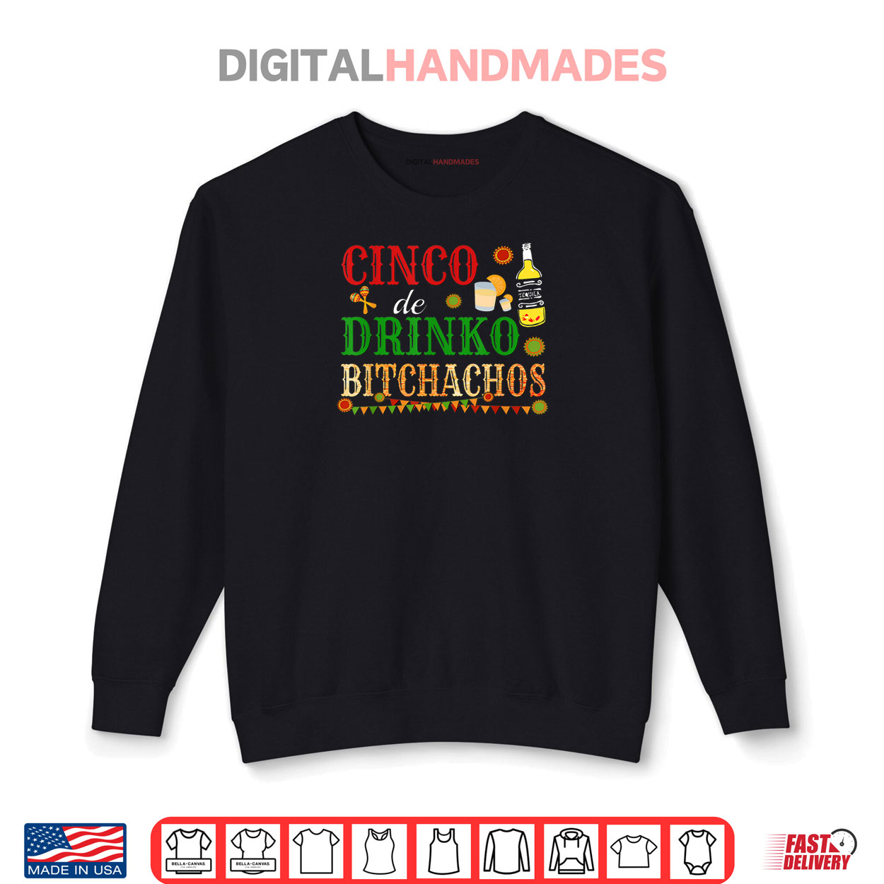 Cinco De Drinko Bitchachos Mens Womens Drinking Shirt Cinco De Drinko Bitchachos Mens Womens Drinking Shirt