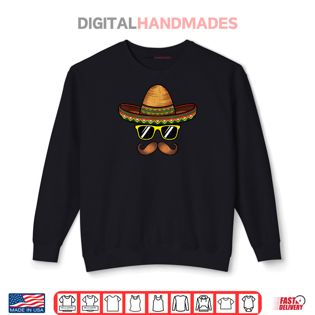 Funny Cinco De Mayo Funny Sombrero Hat with Sunglass Shirt Funny Cinco De Mayo Funny Sombrero Hat with Sunglass Shirt