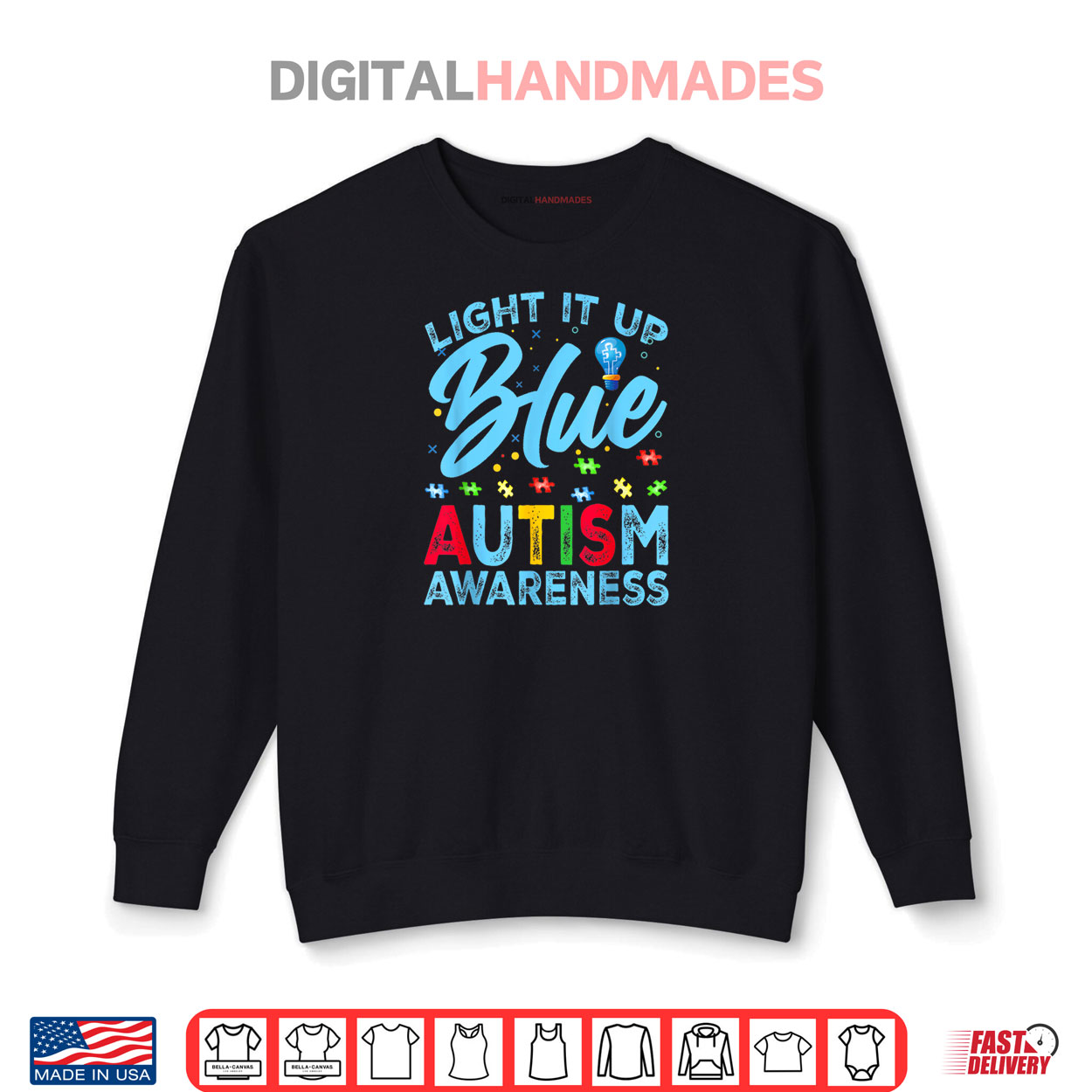 Light It Up Blue Autism Awareness Men Women Kids Shirt Light It Up Blue Autism Awareness Men Women Kids Shirt