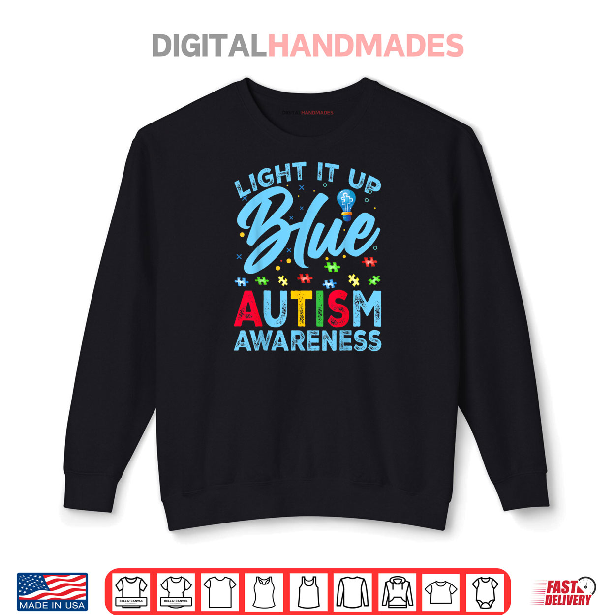 Light It Up Blue Autism Awareness Shirt Light It Up Blue Autism Awareness Shirt