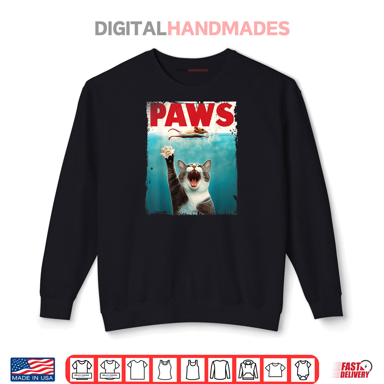 PAWS Parody Cat Mouse Humorous Cat Chasing Mouse Kitten Shirt PAWS Parody Cat Mouse Humorous Cat Chasing Mouse Kitten Shirt