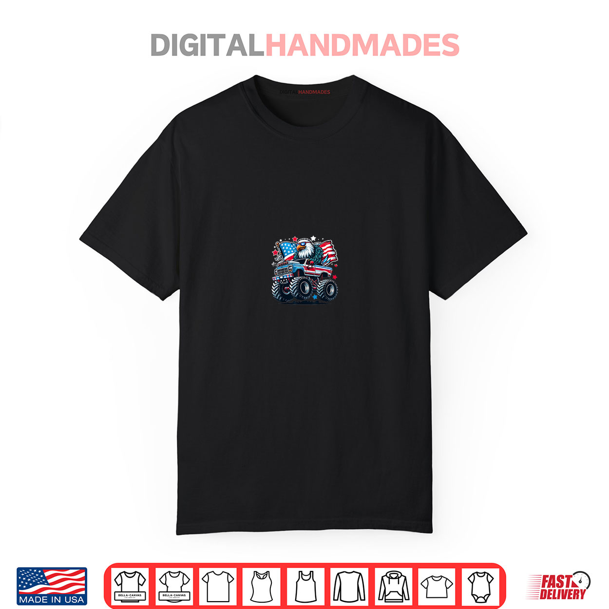 4th of July Shirts Boys American Flag Eagle USA Shirt