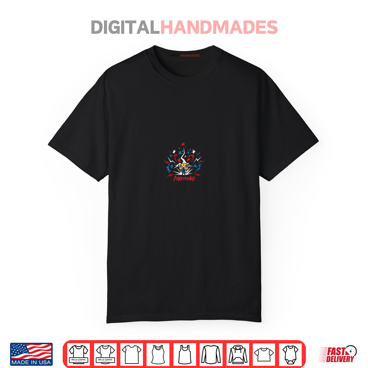 Aggretsuko Fire Works 4th of July Shirt