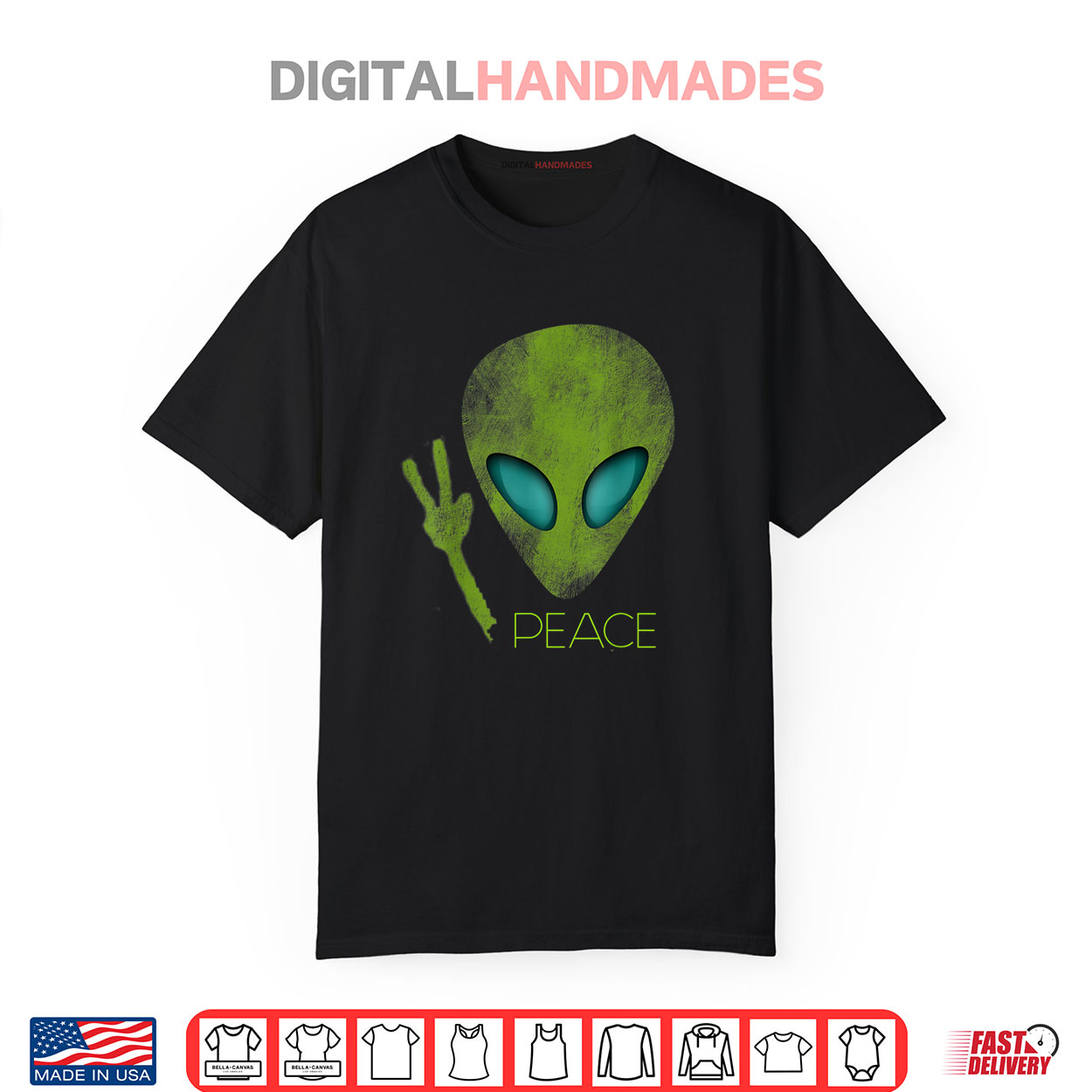 Alien Peace Cool Funny Cute UFO Lover Birthday Shirt Alien Peace Cool Funny Cute UFO Lover Birthday Shirt